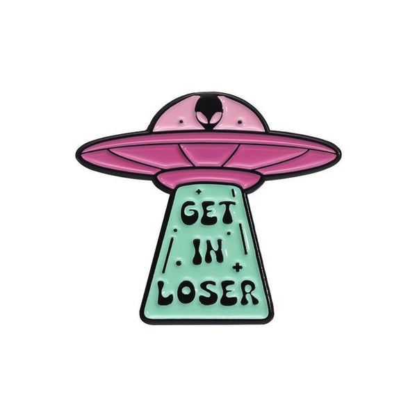 Get In Saucer Enamel Pin