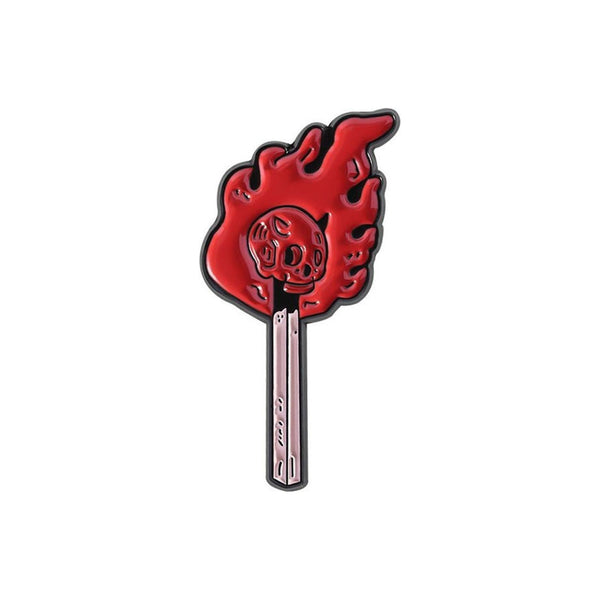 Skull Match enamel pin — Spooky Stitchcrafts