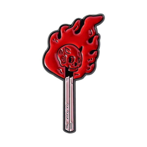 Skull Match enamel pin — Spooky Stitchcrafts