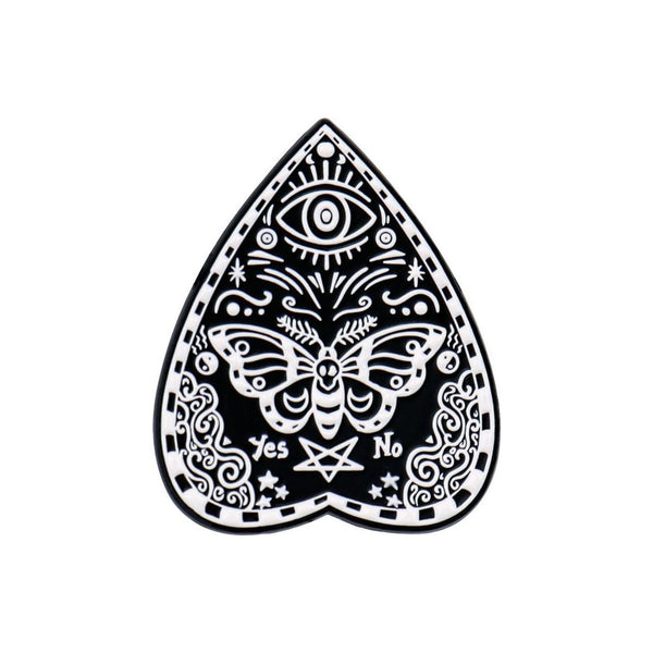 Moth Planchette enamel pin — Spooky Stitchcrafts
