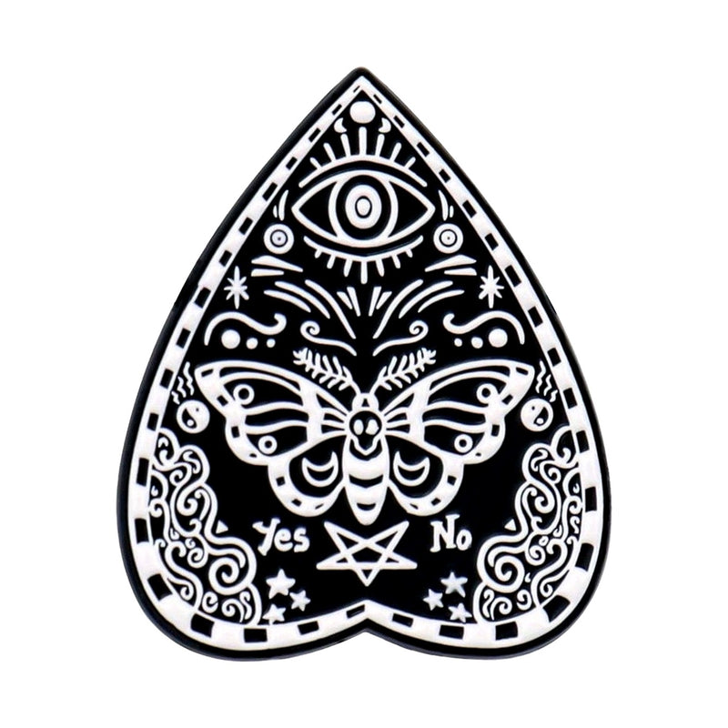 Moth Planchette enamel pin — Spooky Stitchcrafts