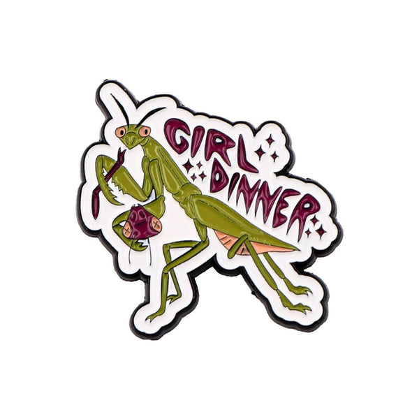 Girl Dinner enamel pin — Spooky Stitchcrafts