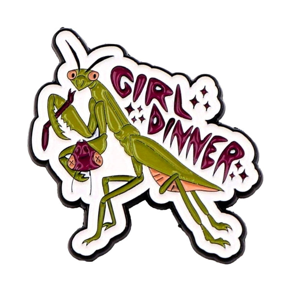 Girl Dinner enamel pin — Spooky Stitchcrafts