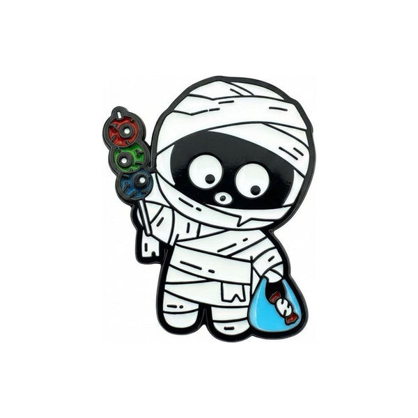 Cute Mummy enamel pin — Spooky Stitchcrafts