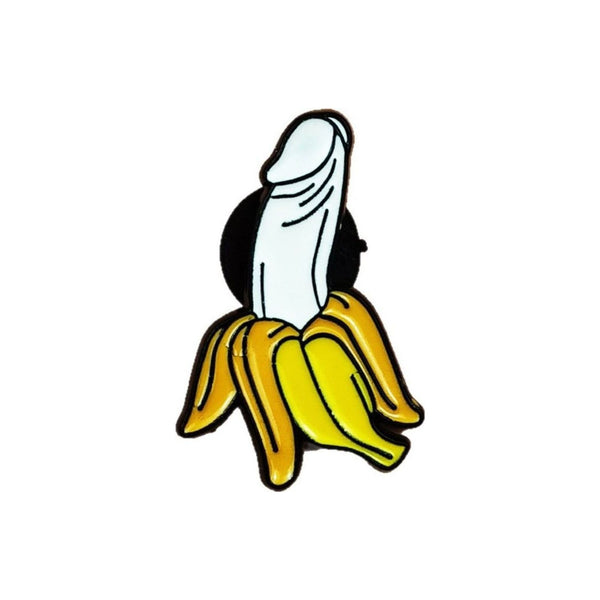 P Banana enamel pin — Spooky Stitchcrafts