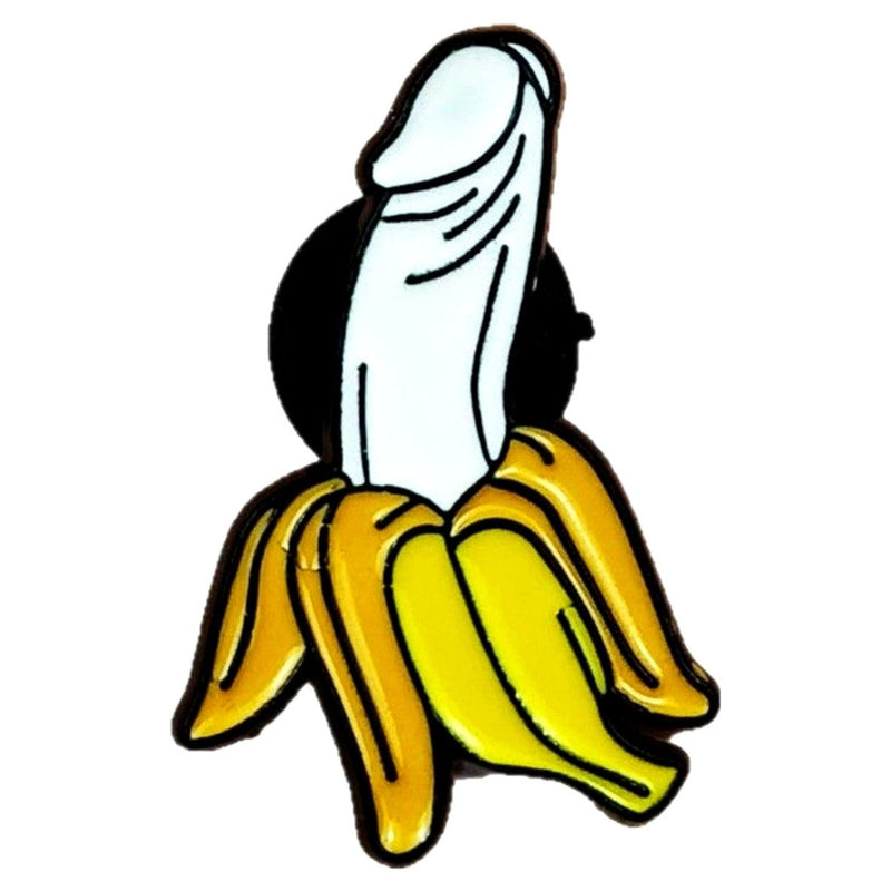 P Banana enamel pin — Spooky Stitchcrafts