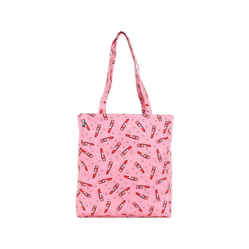Pretty in Pink Lipstick Heart Tote Bag
