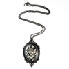 Black Rose Cameo Necklace, alternate view
