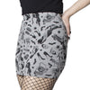 Elvira Comic Icons Mini Skirt, black mini skirt with an Elvira comic print