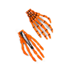 Skeleton Hand Hair Clip in pumpkin orange, alternate view