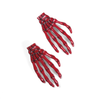 Skeleton Hand Hair Clip in red, skeletal hand claw clip