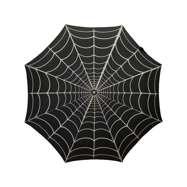 Skull Handle Spiderweb Anti UV Umbrella with a skull handle