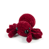 Spider Plush in garnet red, crochet spider plush