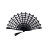 Spiderweb Lace Hand Fan in black lace