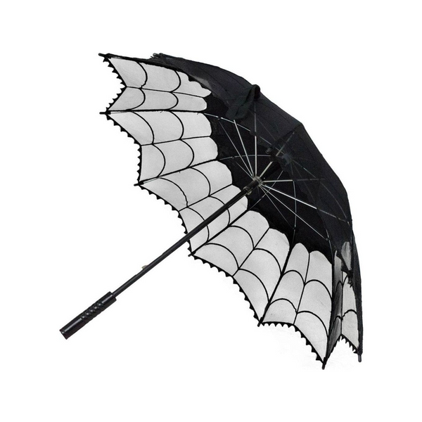Spiderweb Lace Parasol in black lace