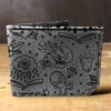 Tattoo Wallet, slim leather wallet with classic tattoo flash