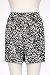 Gray Leopard Print Retro Pencil Skirt