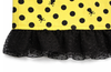 Yellow & Black Polka Dot Skull Pixie Skirt