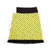 Yellow and Black Polka Dot Skull Pixie Skirt