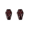 Red and Black Coffin Earrings