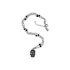 Clear Rhinestone Sugar Skull Pendant Necklace