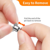 Free locking rubber pin back