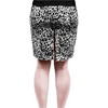 Gray Leopard Print Retro Pencil Skirt