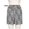 Gray Leopard Print Retro Pencil Skirt