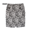 Gray Leopard Print Retro Pencil Skirt