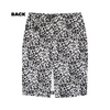 Gray Leopard Print Retro Pencil Skirt