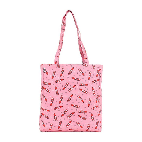 Pretty in Pink Lipstick Heart Tote Bag