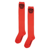 Red & Black Sugar Skull Thigh High Socks