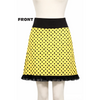 Yellow & Black Polka Dot Skull Pixie Skirt