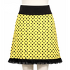Yellow & Black Polka Dot Skull Pixie Skirt