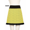 Yellow & Black Polka Dot Skull Pixie Skirt