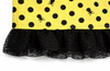 Yellow & Black Polka Dot Skull Pixie Skirt