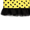 Yellow & Black Polka Dot Skull Pixie Skirt