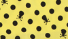 Yellow & Black Polka Dot Skull Pixie Skirt