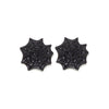 Black Spider Web Stud Earrings