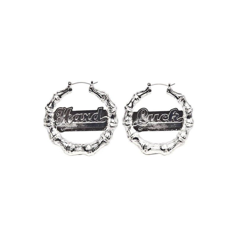 Hard Luck Bamboo Style Hoop Earrings