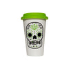 Green Sugar Skull Porcelain Tumbler
