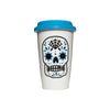 Blue Sugar Skull Porcelain Tumbler
